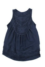 Load image into Gallery viewer, Lace Detail Buttons Back Sleeveless Top
