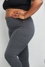 Load image into Gallery viewer, Zenana Ready to Roll Full Size Wide Waistband Pocket Leggings in Ash Grey
