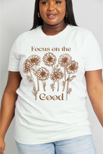 Load image into Gallery viewer, Simply Love Full Size FOCUS ON THE GOOD Graphic Cotton Tee
