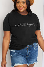 Load image into Gallery viewer, Simply Love Full Size ENJOY THE LITTLE THINGS Graphic Cotton Tee
