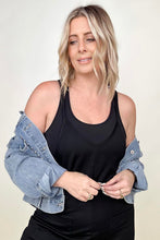 Load image into Gallery viewer, Rivet Studded Pocketed Denim Jacket

