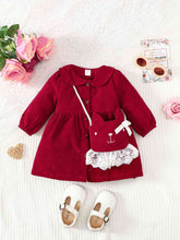 Load image into Gallery viewer, Peter Pan Collar Buttoned Long Sleeve Dress
