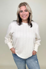 Load image into Gallery viewer, Hayden Long Sleeve Cable Knit Top
