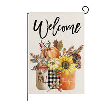 Load image into Gallery viewer, Fall Harvest Theme Printed Garden Flag
