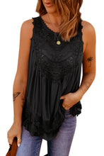 Load image into Gallery viewer, Lace Detail Buttons Back Sleeveless Top

