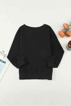 Load image into Gallery viewer, Girls Raglan Sleeve Ribbed Trim Sweatshirt
