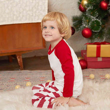 Load image into Gallery viewer, Raglan Sleeve Top and Striped Pants Set
