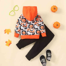 Load image into Gallery viewer, Printed Long Sleeve Hoodie and Pants Set
