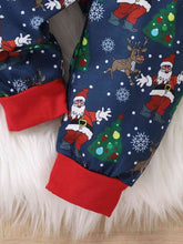 Load image into Gallery viewer, Printed Bow Front Collared Neck Bodysuit and Pants Set
