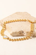 Load image into Gallery viewer, Leaf Chain Heart Bracelet
