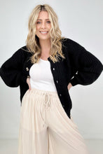 Load image into Gallery viewer, Zenana "Perfectly Poised" Solid Balloon Sleeve Button Front Cardigan
