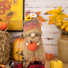Load image into Gallery viewer, Thanksgiving Harvest Gnome Ornaments Holding A Pumpkin
