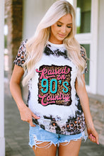 Load image into Gallery viewer, RAISED ON 90'S COUNTRY Graphic Leopard Tee
