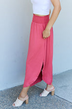Load image into Gallery viewer, Doublju Comfort Princess Full Size High Waist Scoop Hem Maxi Skirt in Hot Pink
