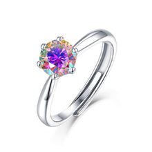 Load image into Gallery viewer, Six-Claw Ring Colored Moissanite 925 Silver Ring (With Box)
