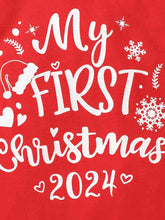 Load image into Gallery viewer, MY FIRST CHRISTMAS 2024 Graphic Jumpsuit
