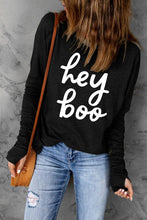 Load image into Gallery viewer, Hey Boo Loose Fit Crew Neck Graphic T Shirt
