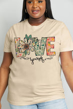 Load image into Gallery viewer, Simply Love Full Size LOVE YOURSELF Graphic Cotton Tee
