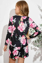 Load image into Gallery viewer, Girls Floral Long Sleeve Top and Shorts Set
