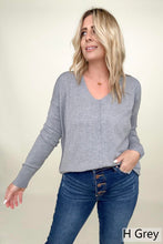 Load image into Gallery viewer, Zenana Front Seam Light Knit Sweater
