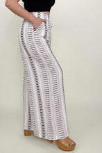Load image into Gallery viewer, Geo Stripe Smocked Waist Wide Leg Pants
