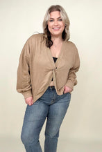 Load image into Gallery viewer, Twist Detail Reversible Oversized Sweatshirt With Pockets
