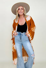 Load image into Gallery viewer, Leto Tie-Dye Longline Kimono with Full Sleeves
