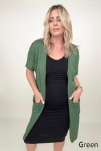 Load image into Gallery viewer, Shorts Sleeve Light Knit Dolman Cardigan

