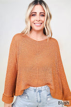 Load image into Gallery viewer, Petal Dew Round Neck Light Knit Sweater
